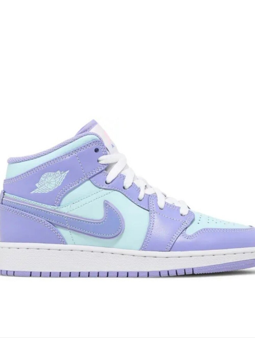 Jordan Kids Mid-Top Sneakers in Lavender & Mint